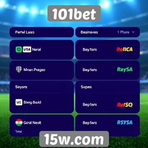Opções de pagamento disponíveis no site 101bet